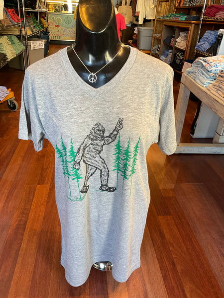 Bigfoot Giving a Peace Sign - Short Sleeve