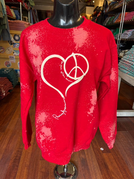 Peace and Love - Crewneck Sweatshirt