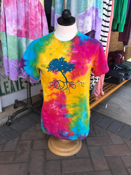 Tree with Roots - Tie Dye