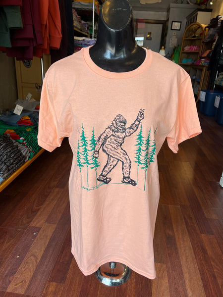 Bigfoot Giving a Peace Sign - Short Sleeve