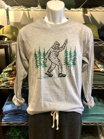 Bigfoot Giving a Peace Sign - Long Sleeve