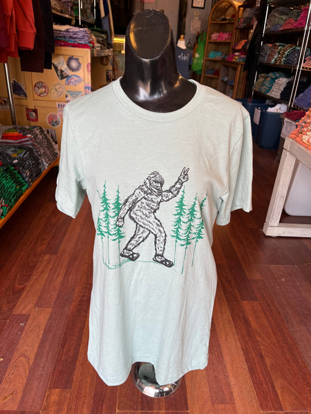 Bigfoot Giving a Peace Sign - Short Sleeve